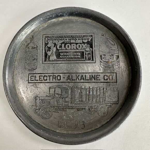 Clorox Co 75th Anniversary Advertisement Pewter (3) Drink Coasters Cork Backing - Picture 5 of 16
